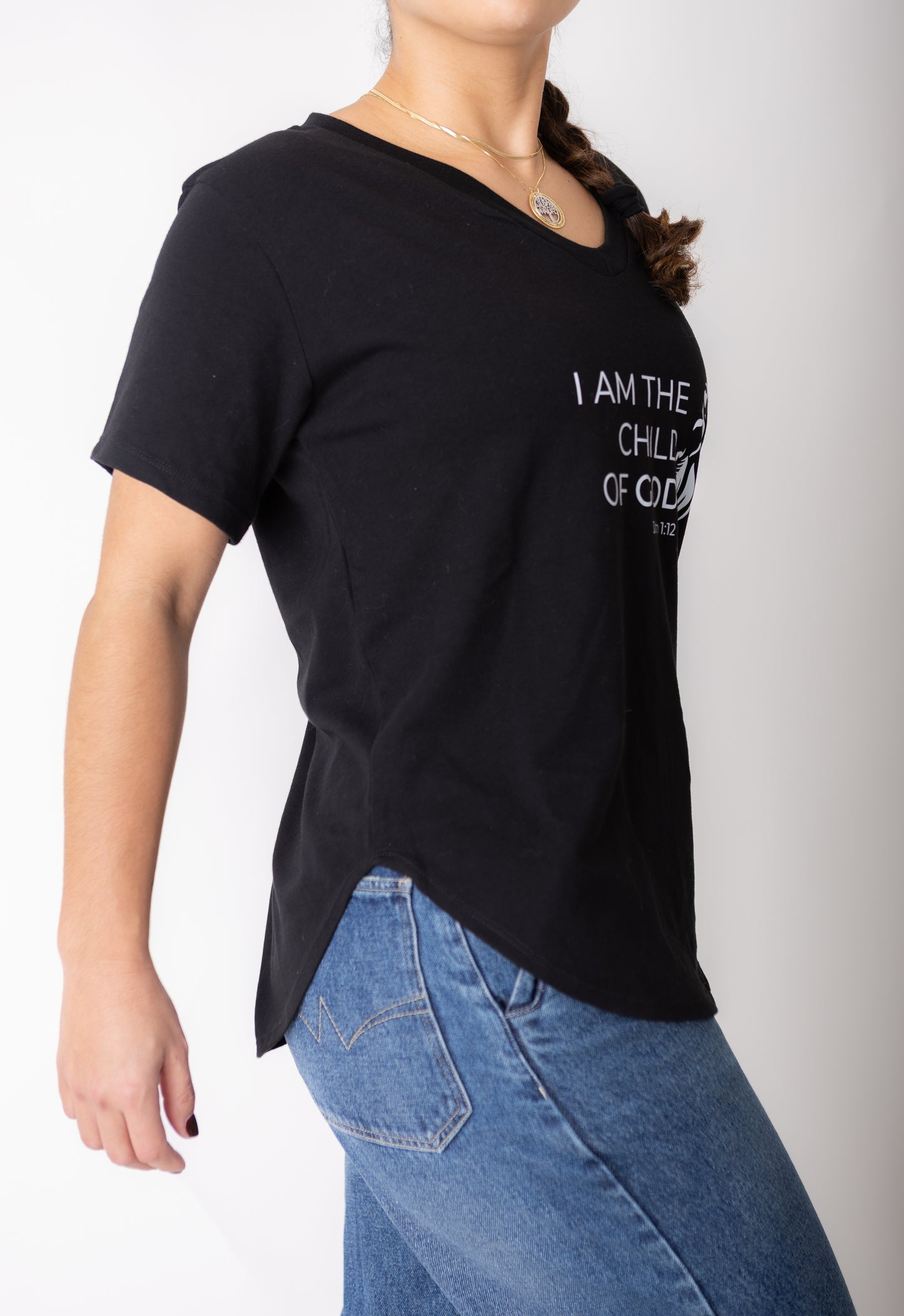 Blusa Casual Gola V