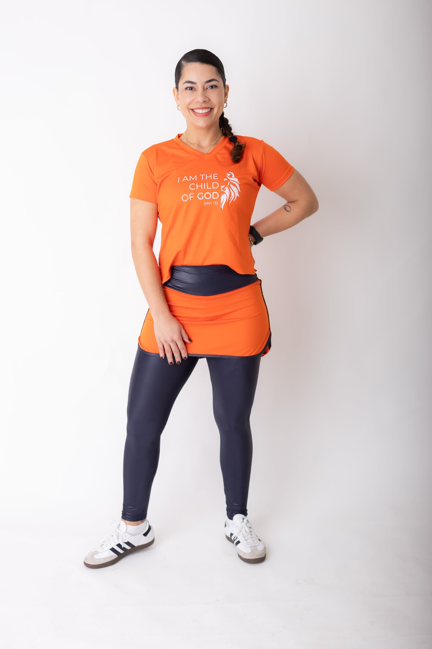 Blusa Cropped laranja Feminina Fitness